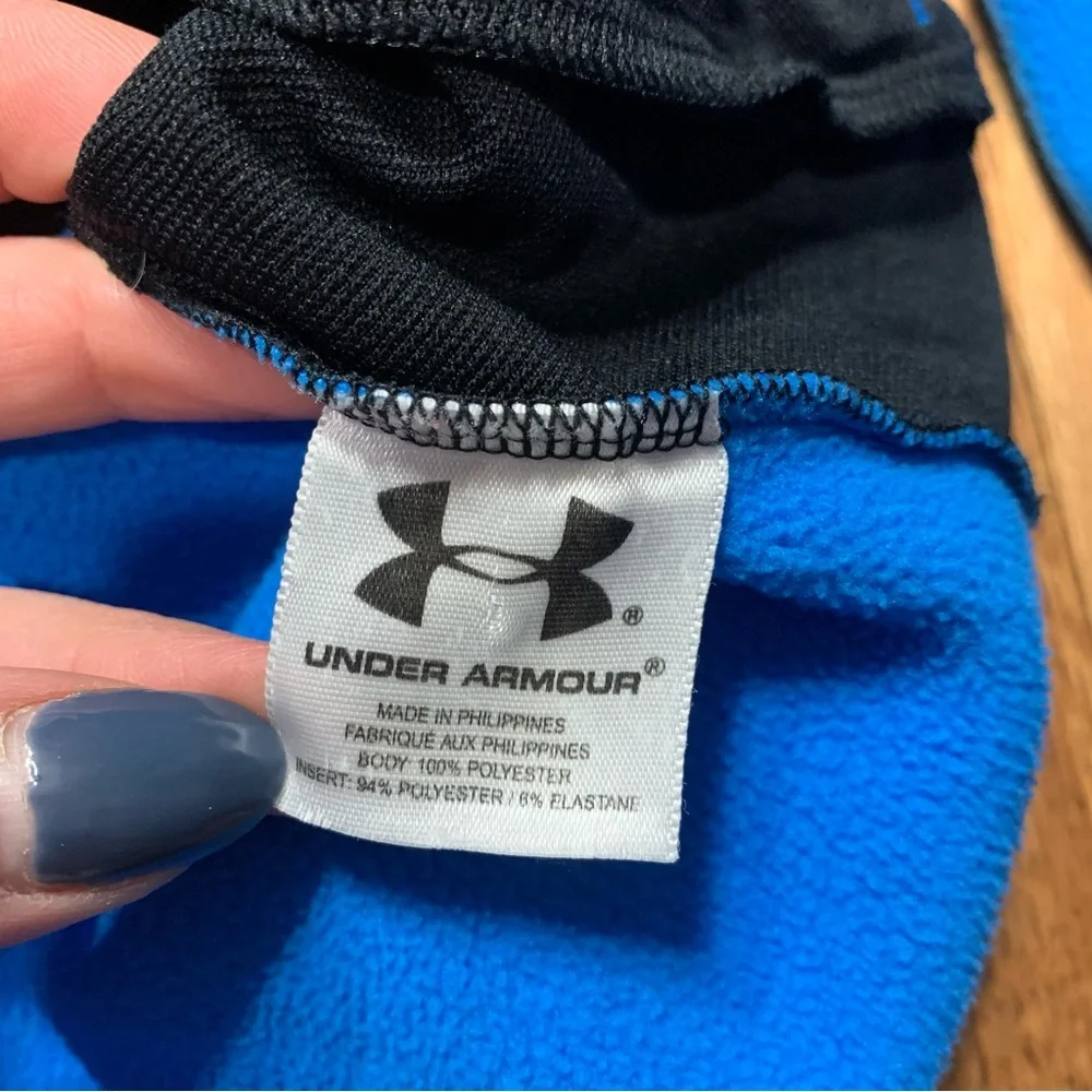 Under Armour Full-Zip Light Fleece Jacket - Cerulean Blue & Black Medium - Picture 9 of 12